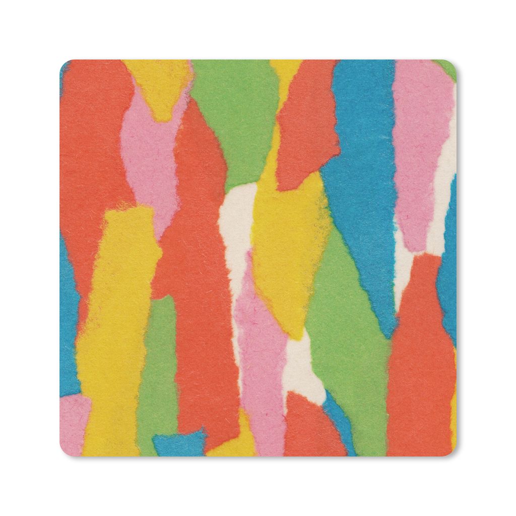 MuchoWow Mauspad Mousepad Abstrakt - Formen - Collage - Retro 30x30 cm - Mousepads - Maus Mat - Pad - Mausunterlage - Gaming