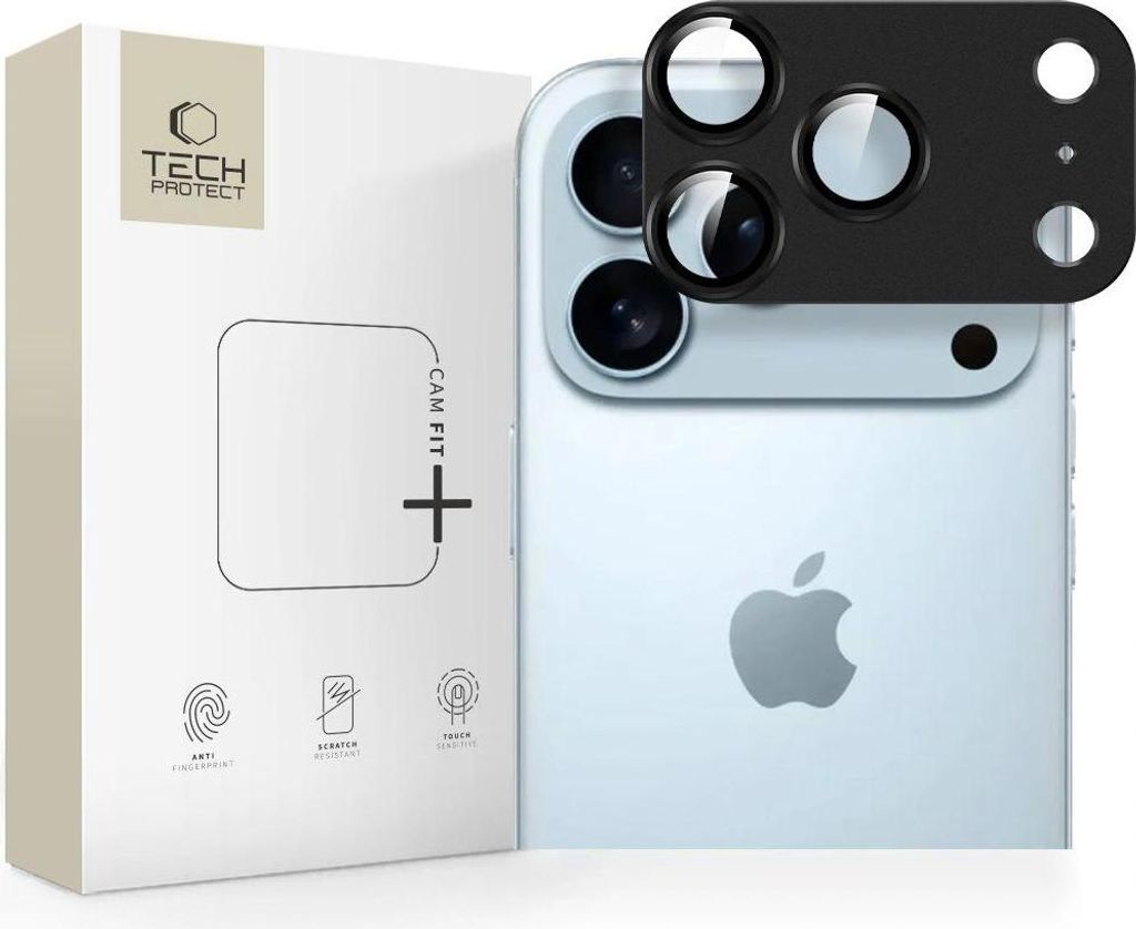Tech-Protect Camfull Fit+ Kamerahülle für Iphone 17 Pro - Schwarz