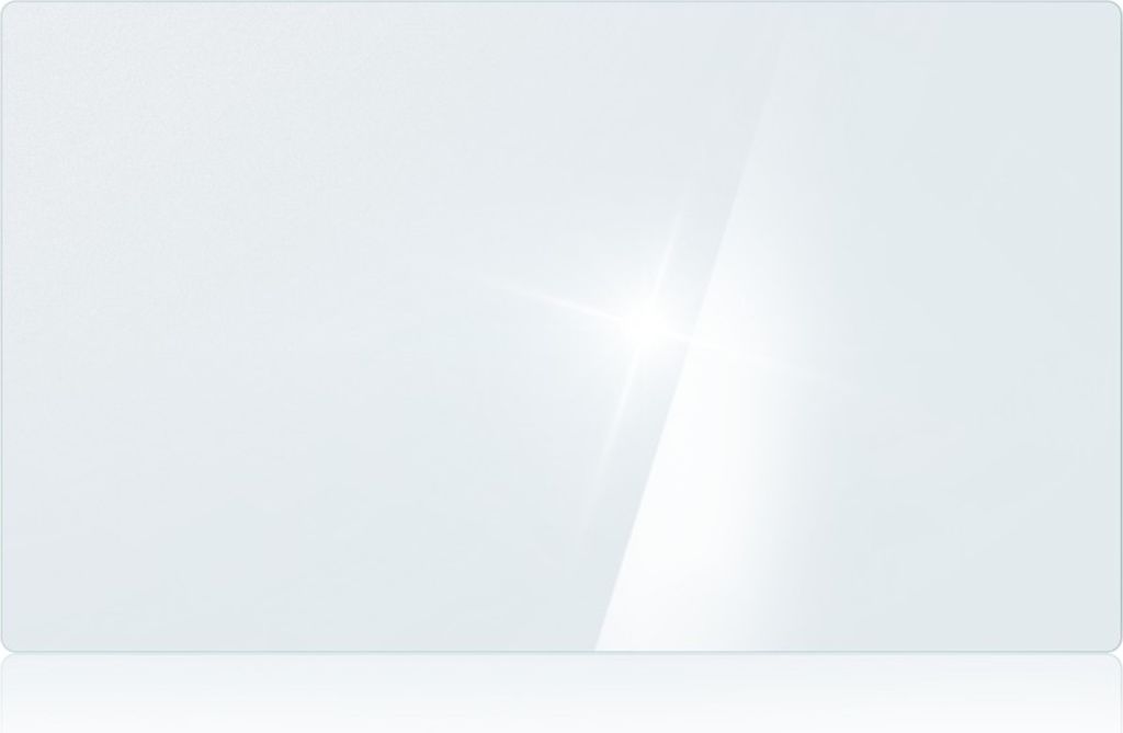 A blank white surface with a reflection at the bottom.
