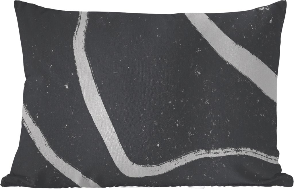 MuchoWow Outdoor Kissen - Linie - Minimalismus - Gestaltung - 60x40 cm - Wetterfest - Lounge Kissen - Zierkissen - Kissen für Innenräume