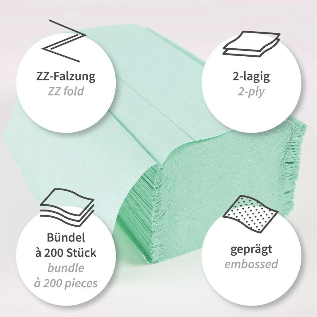 Essuie-mains jetables 25x21 cm pour bureaux et milieux industriels