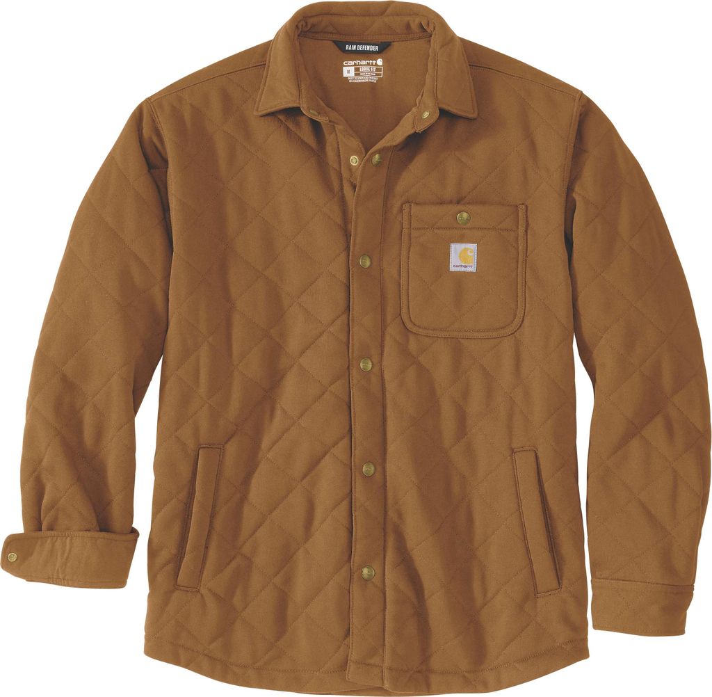 Carhartt Herren Hemdjacke Quilted Snap Front Shirt Jac | 107270, Farbe:carhartt brown, Größe:XL