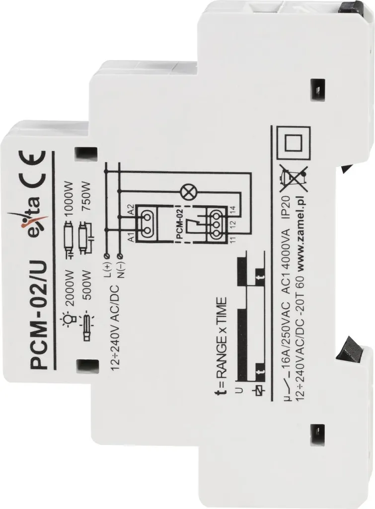 Relais de Temporisation PCM-02/U ZAMEL pour Ventilation et Éclairage - 4