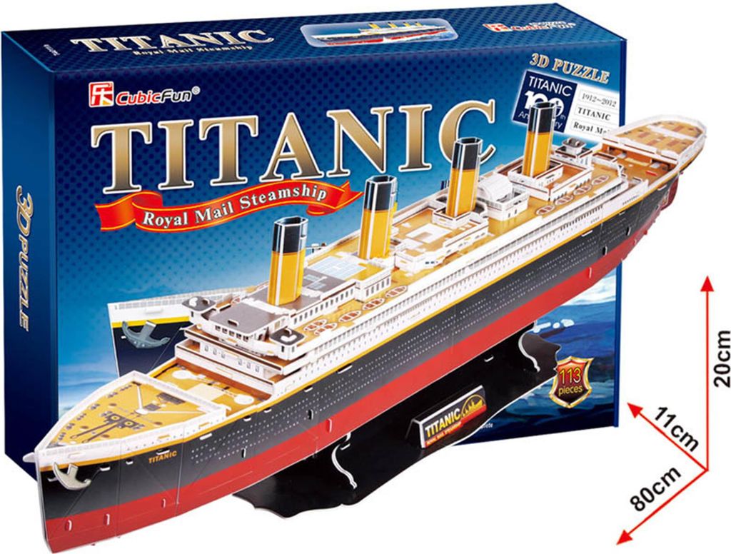 Puzzle 3D Statek Titanic Zestaw Xl 113El 0110 Zdjęcie produktu 