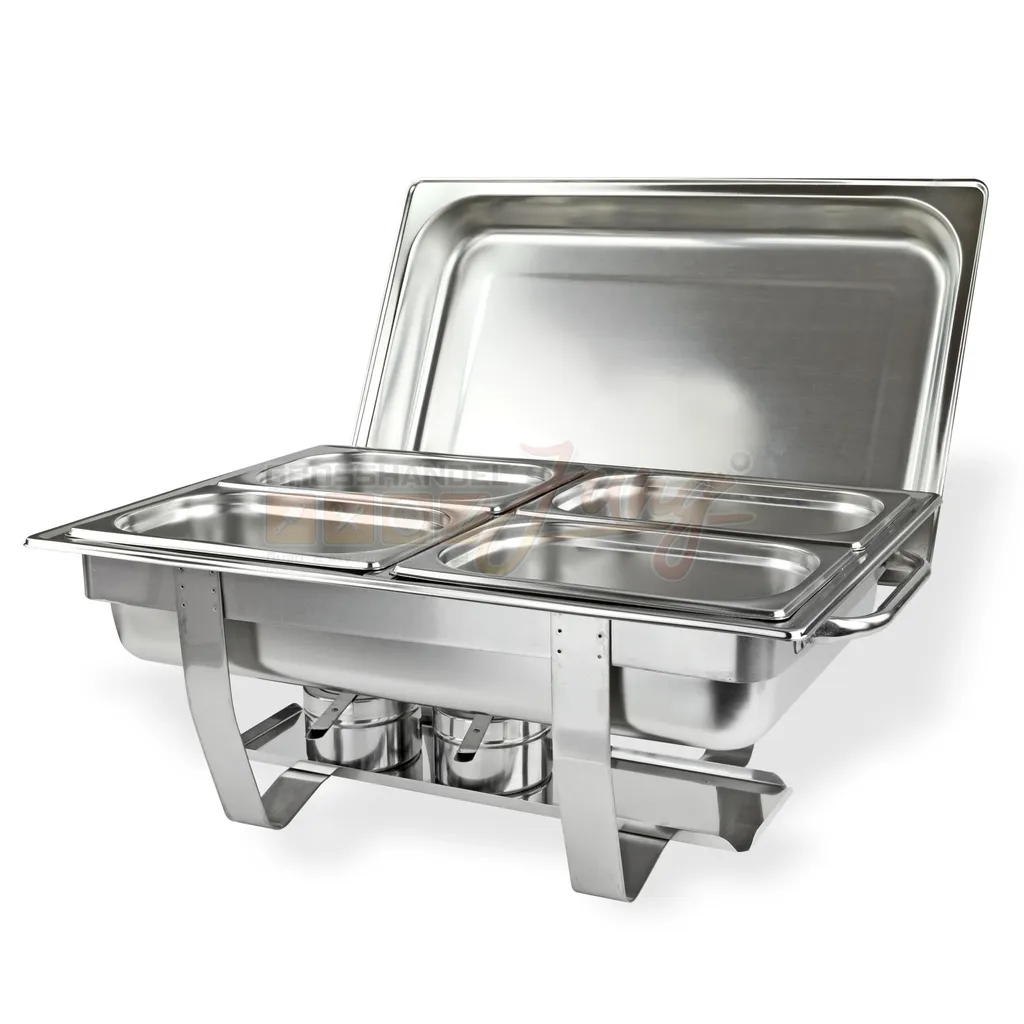 Scaldavivande in acciaio inox, 4 contenitori