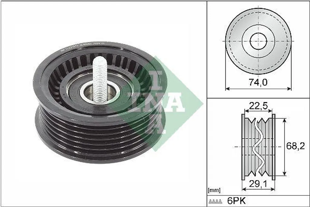 Galet de guidage INA 532078410 compatible Mercedes GLC GLE GLS CLS