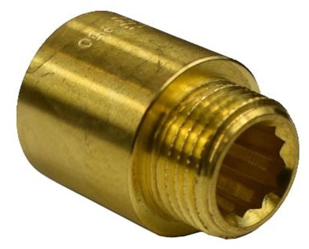 Závitové kovanie mosadzný kohútik 1/2" AG x 1/2" IG 30 mm Obrázok produktu 