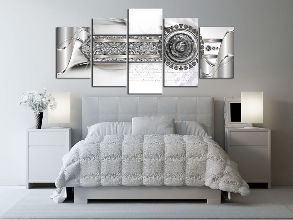 Akustikbild Abstrakt 200x100 cm Bilder Akustikschaum Hochleistungsschallabsorber Schallschutz Leinwand 5 tlg Wandbild Raumakustik Schalldämmung a-...