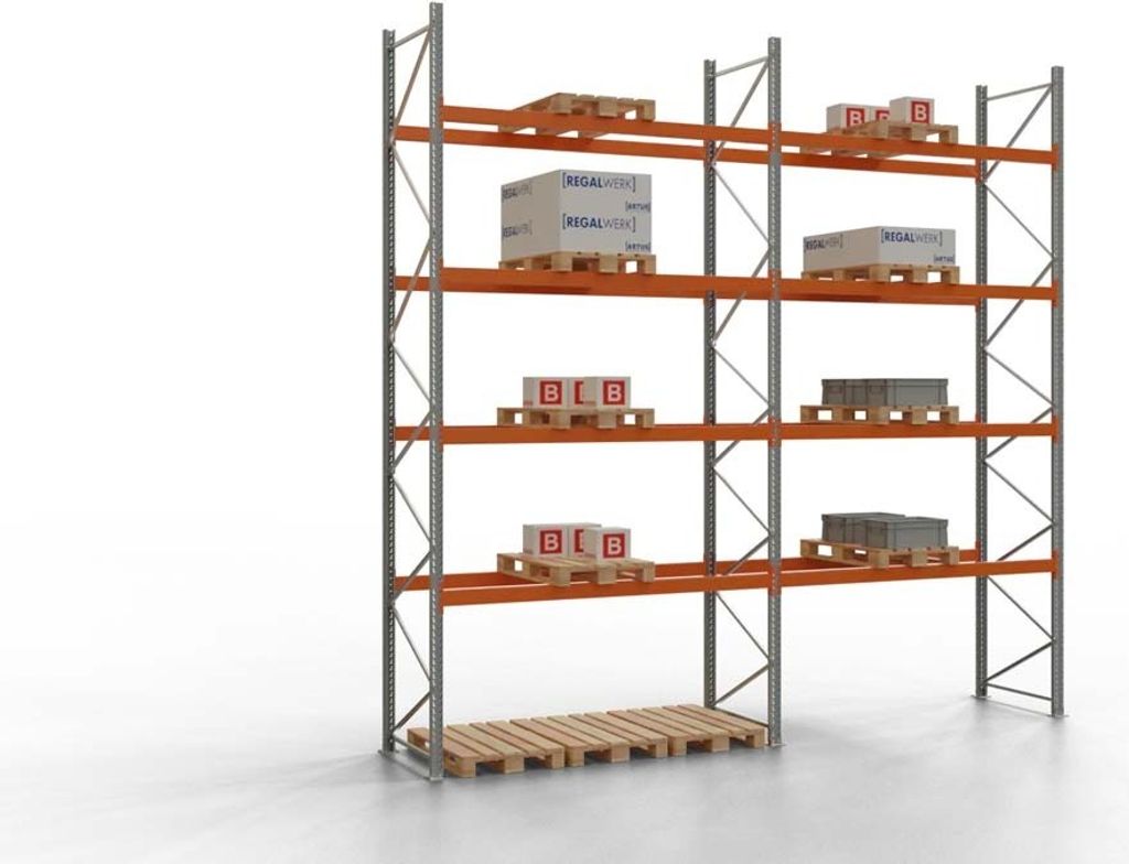 Palettenregal TAURUS | Super-Tall | HxBxT 550x565x110cm | Fachlast 2000kg | 4 Ebenen