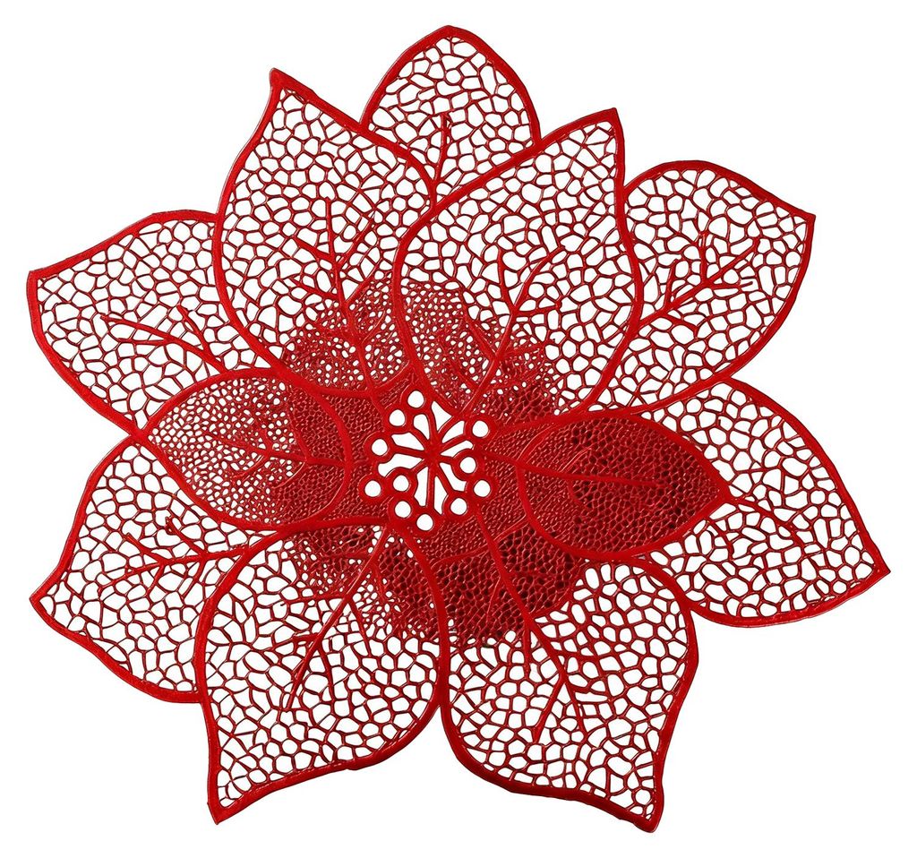 Blumenförmiges PVC-Platzset, wasserdicht, ideal für Familienessen, als tragbares Küchen-Platzset für Restaurants, Zuhause und Partys.