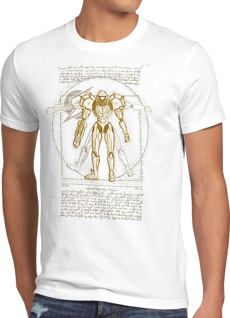A.N.T. Vitruvianische Samus Return Herren T-Shirt nerd gamer snes