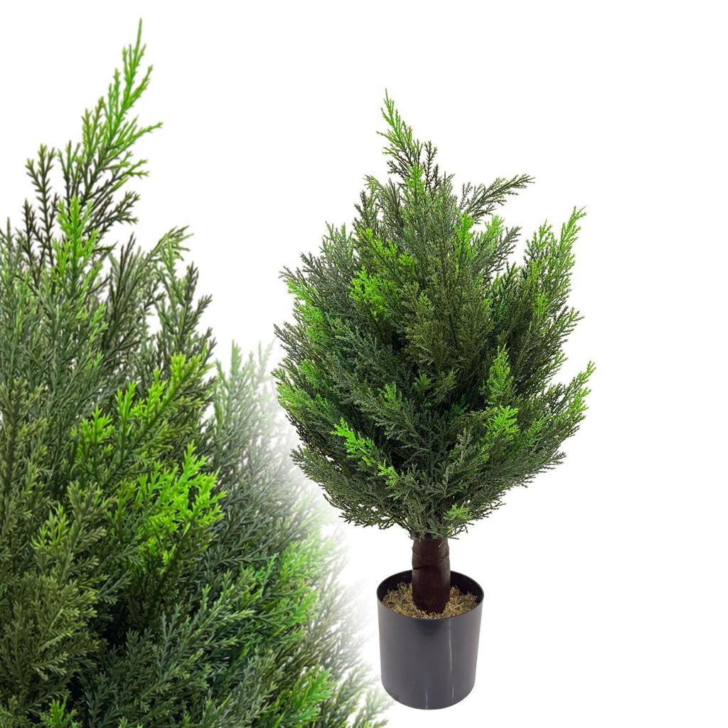 Zypresse 60 cm künstlich wie echt Zeder Konifere Kunstpflanze Kunstbaum