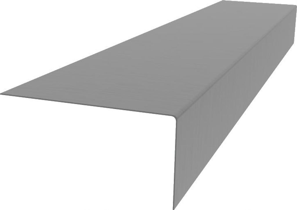 Winkel aus poliertem Edelstahl 100x10x1 60 cm