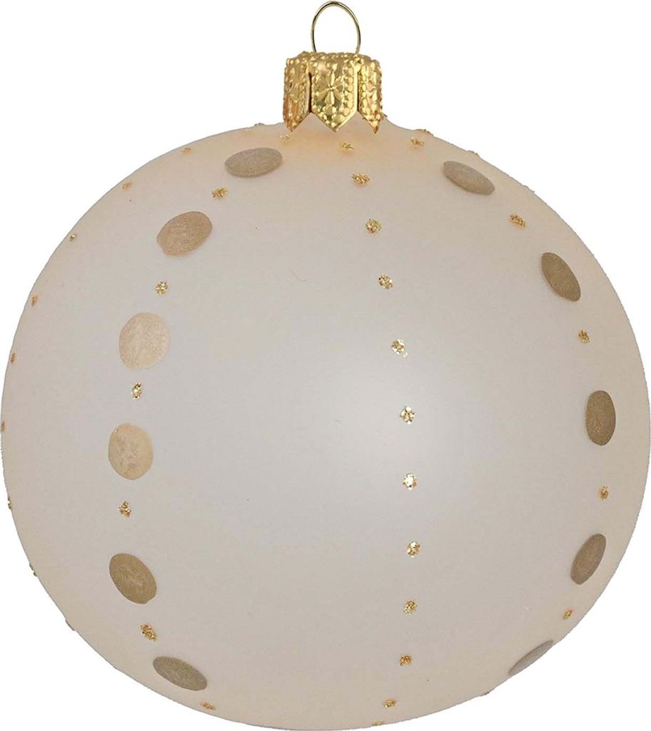 Klares Glasornament in burgunderroter Farbe