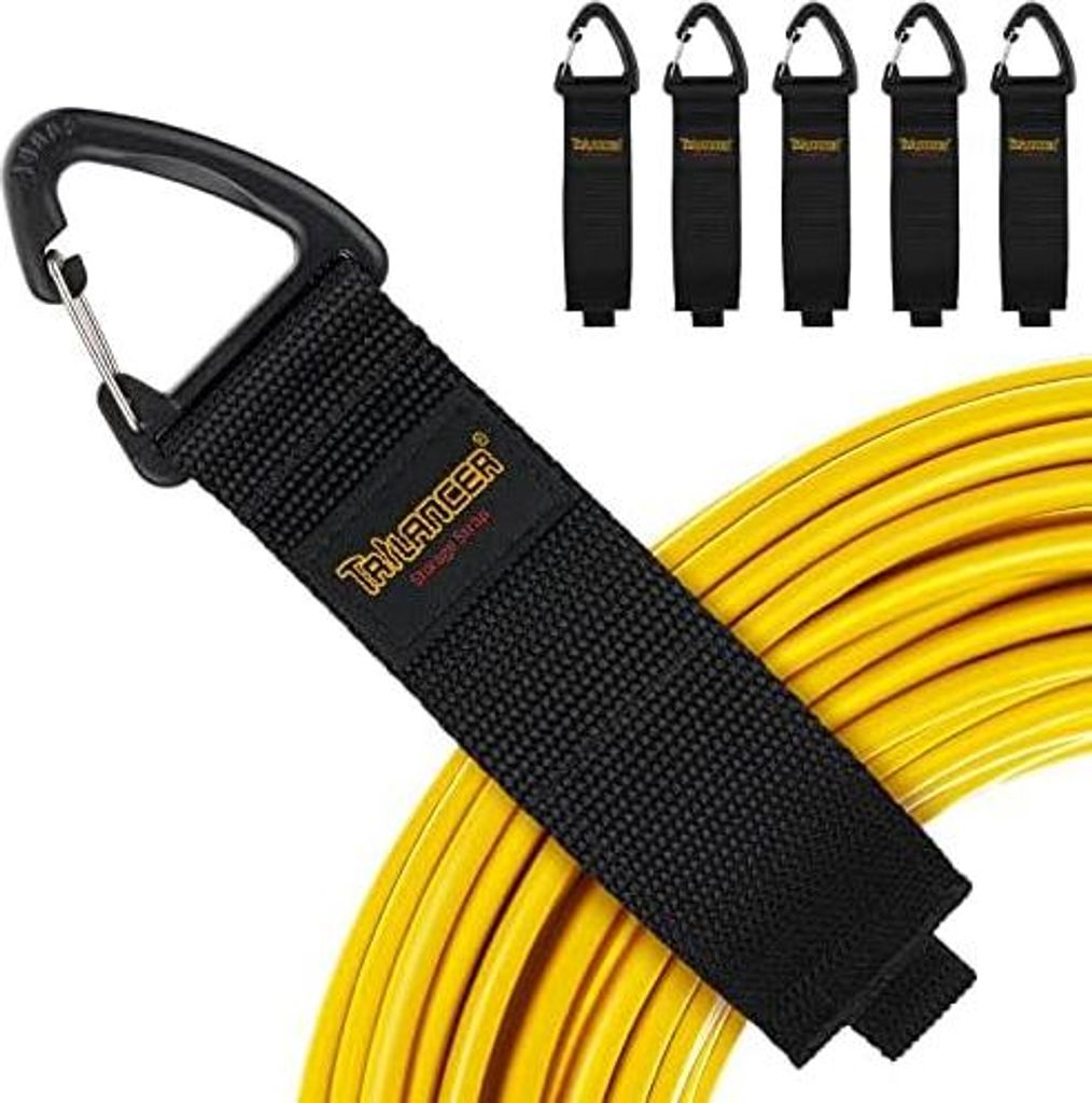 Verlängerungskabel-Organizer & Aufhänger bis 22kg(6er Pack). Klettbänder mit Dreieckschnalle für Kabel, Seile, Schläuche. Organisation und Auf...