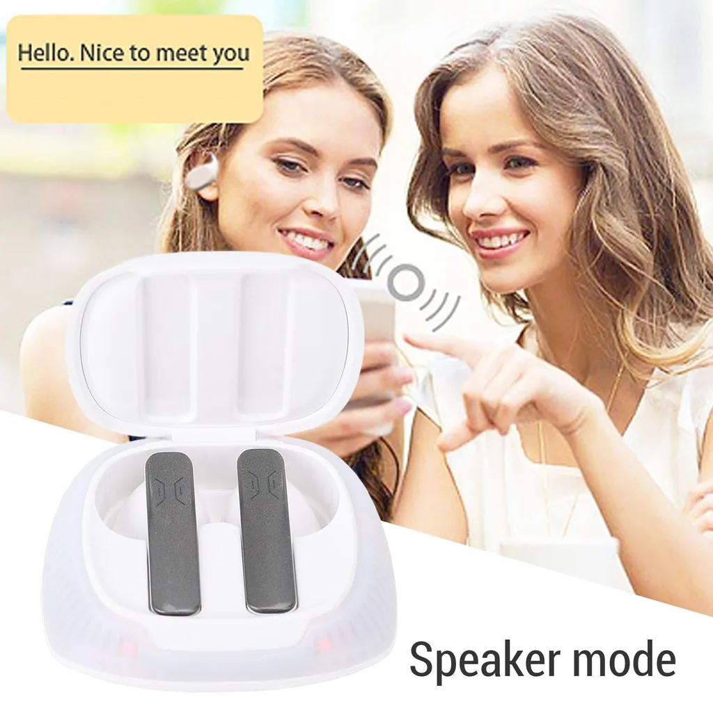 Écouteurs traducteurs AI Bluetooth 5.3 avec réduction de bruit - Blanc - 8
