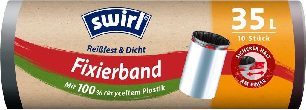 swirl® Müllbeutel Reißfest & Dicht 4629 35,0 l schwarz, 10 Produktbild 5