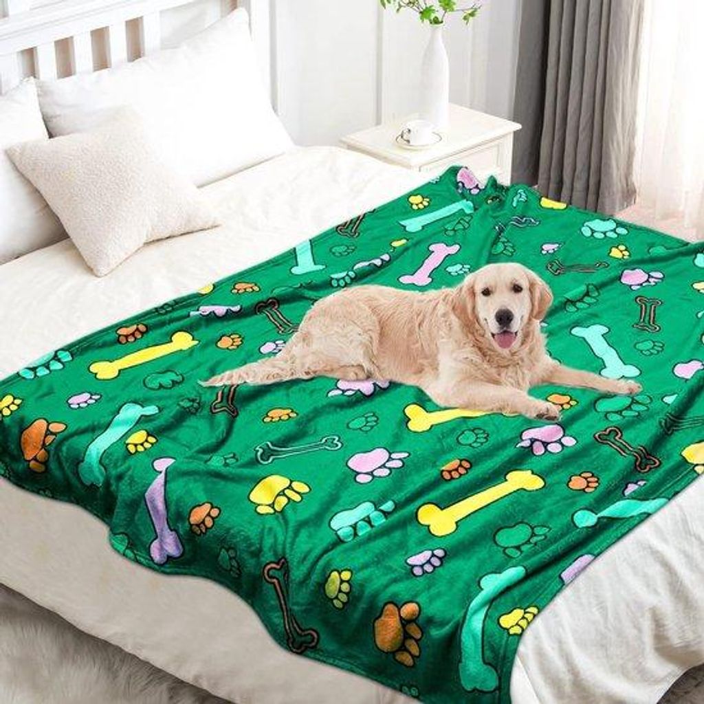 Hauskatte-Decke, weiches Fleece-Hauskatte-Decke für große Hunde, waschbarer Haustier-Decke, warme Schlafmatte für Sofa, Bett, Auto, Haustier-Dec...
