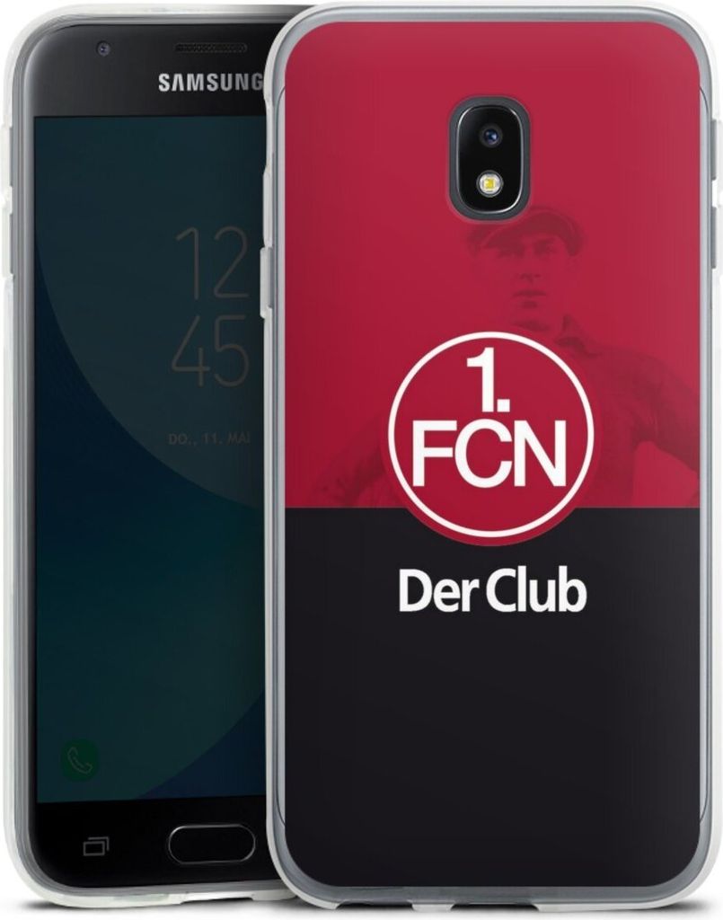 DeinDesign Handyhülle für Samsung Galaxy J3 (2017) Silikon Hülle Case Smartphone Schutzhülle 1. FC Nürnberg Der Club Offizielles Lizenzprodukt