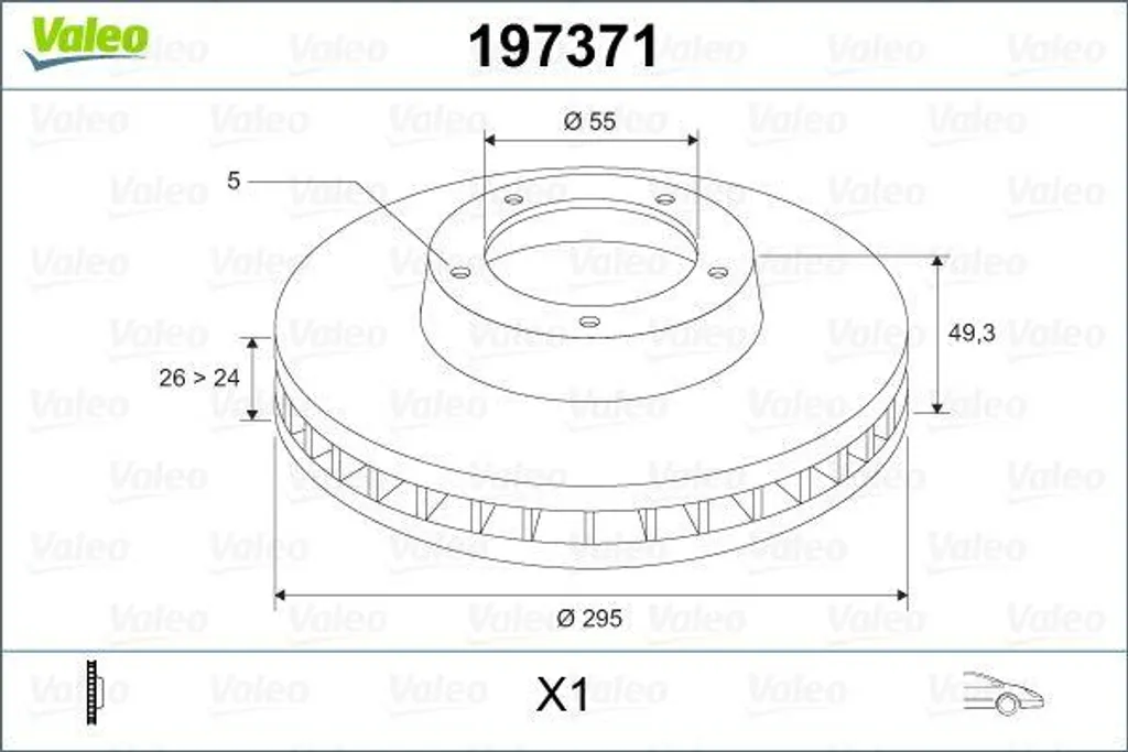 Supprimez les Vibrations au Freinage : Disque Valeo 197371 OE 4351205050