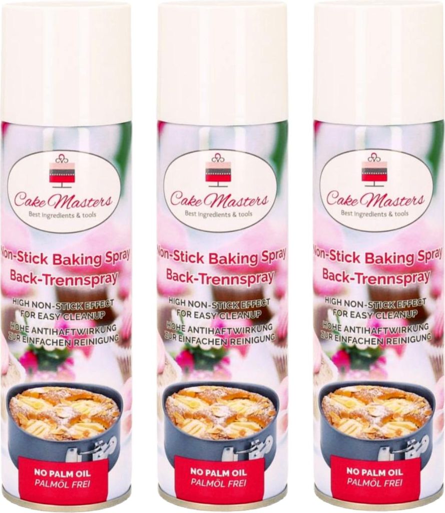 Cake-Masters Backtrennspray 200ml 3er Pack | Antihaft für Backformen, Backbleche, Waffeleisen und Auflaufformen