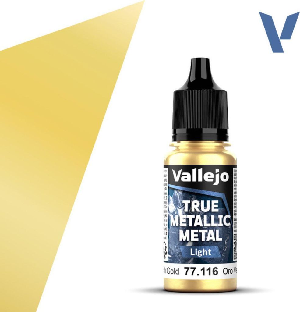 Vallejo VA77116 True Metallic Metal Light - Greenish Gold