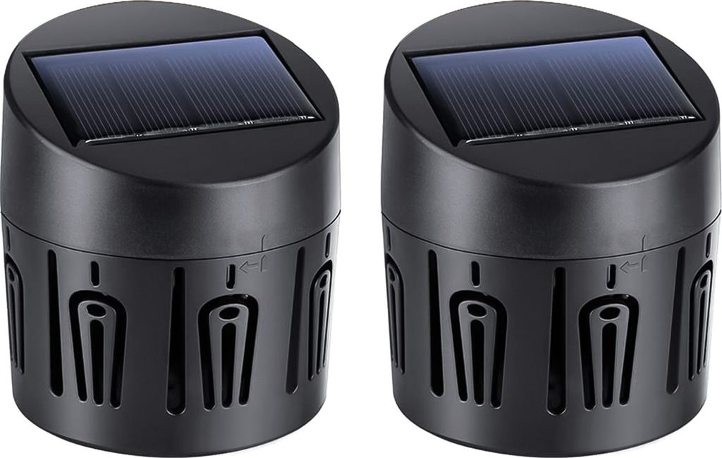 2er-Pack RGB-Solardeckleuchten, wasserdichte Solarwandleuchten, Solarzaunleuchten, Solarleuchten fuer den Aussenbereich, fuer Garten, Hinterhof, Te...