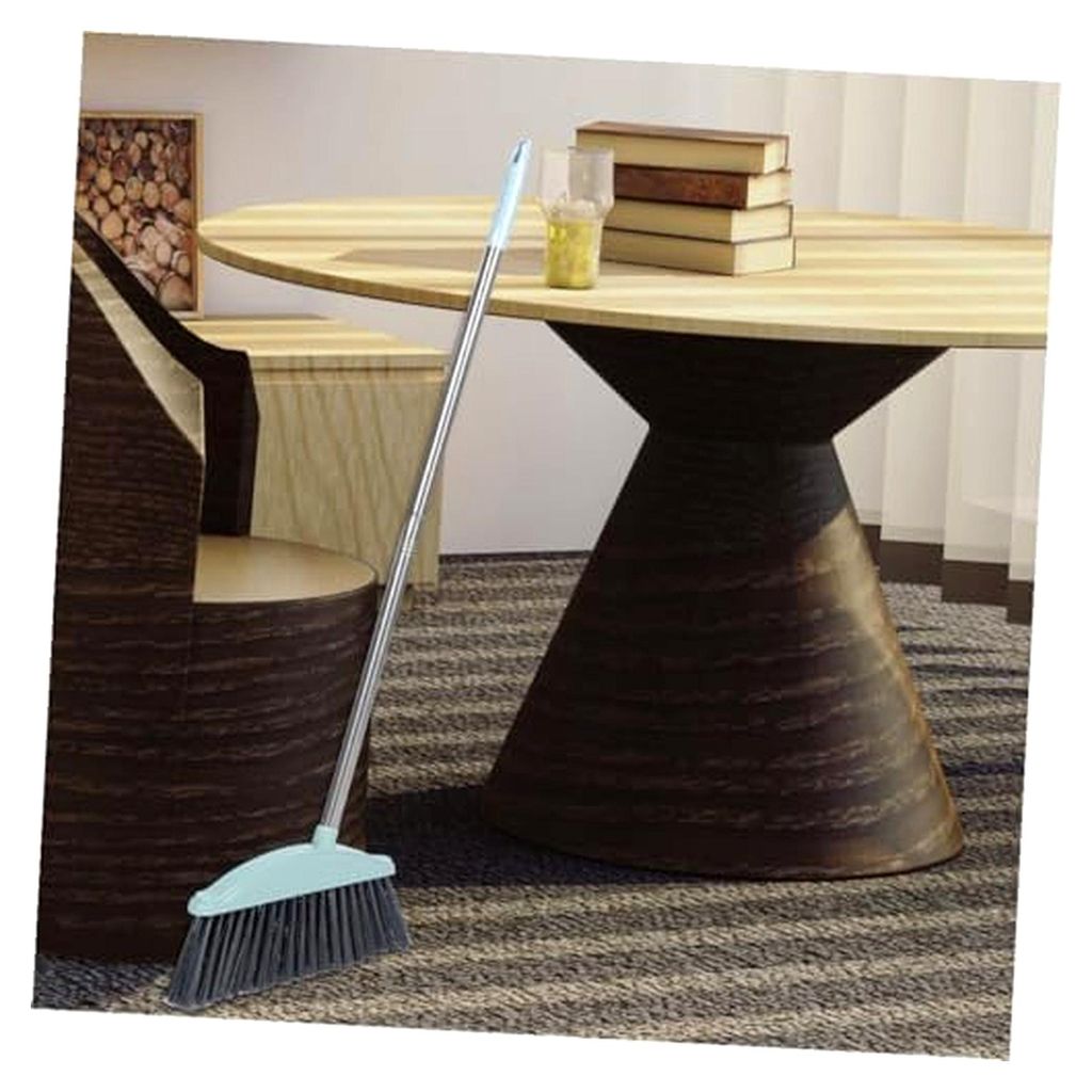 2 Stück Langstielbesen aus Metall für den Haushalt, strapazierfähiger Kehrer für Holz- und Fliesenböden, ergonomischer Griff für einfache Rei...