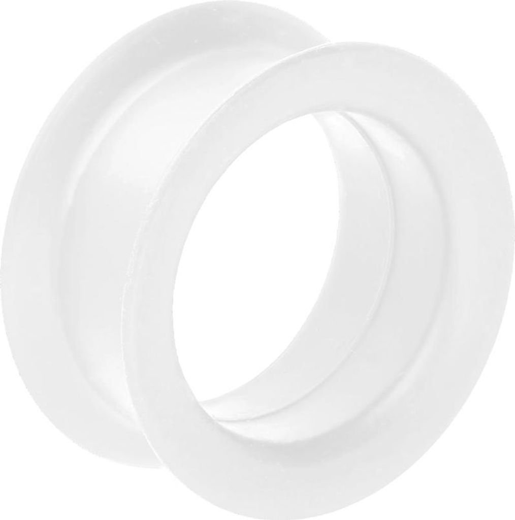 Silikon Double Flared Tunnel EINFARBIG Weiß Außendurchmesser: 22mm