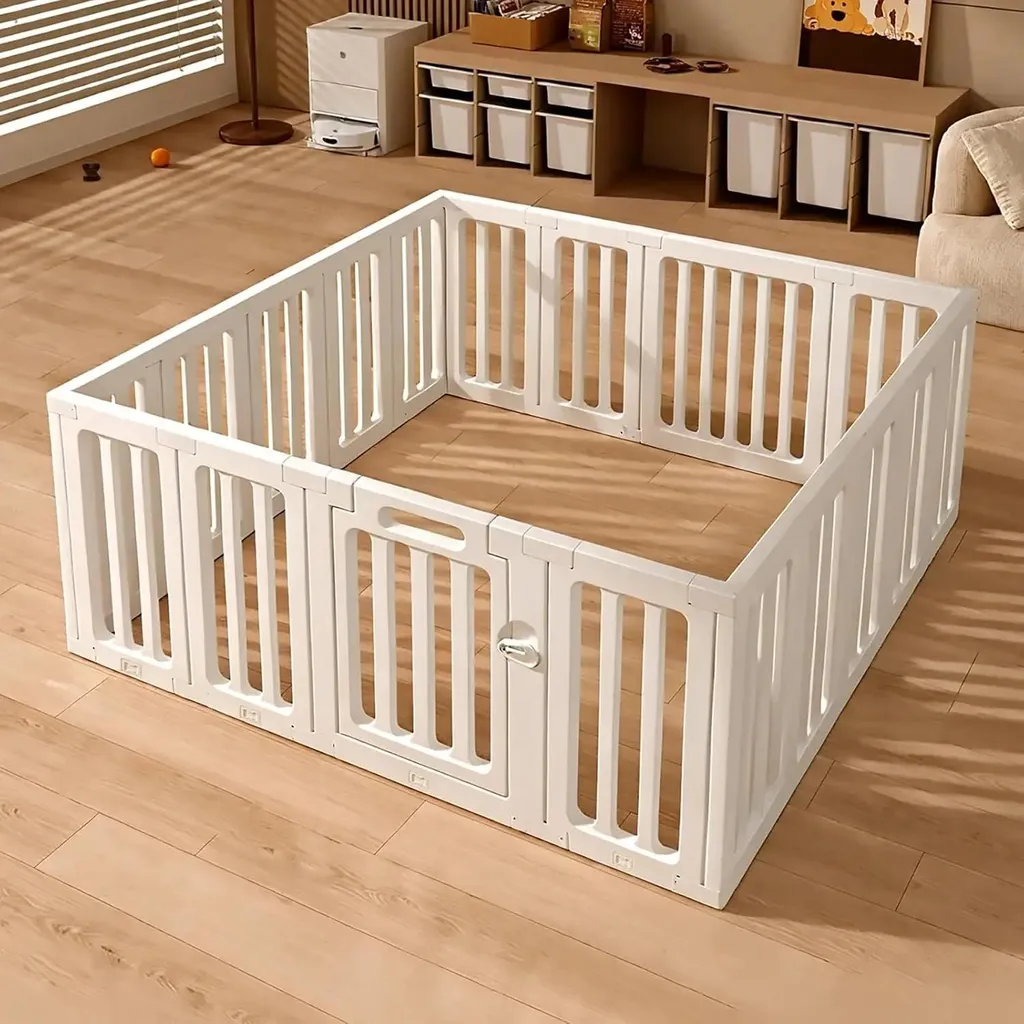 Aire de jeu pour bébé 150 cm jaune clair pour maison et jardin été