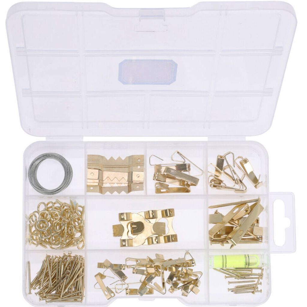 Set mit Haken und Nägeln zum Aufhängen von Bildern, 202 Teile