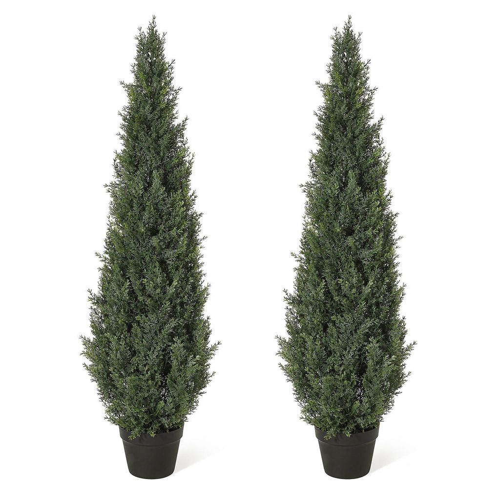Künstlicher Zypressenbaum 2er Set 4FT (121cm) , Produktbild 