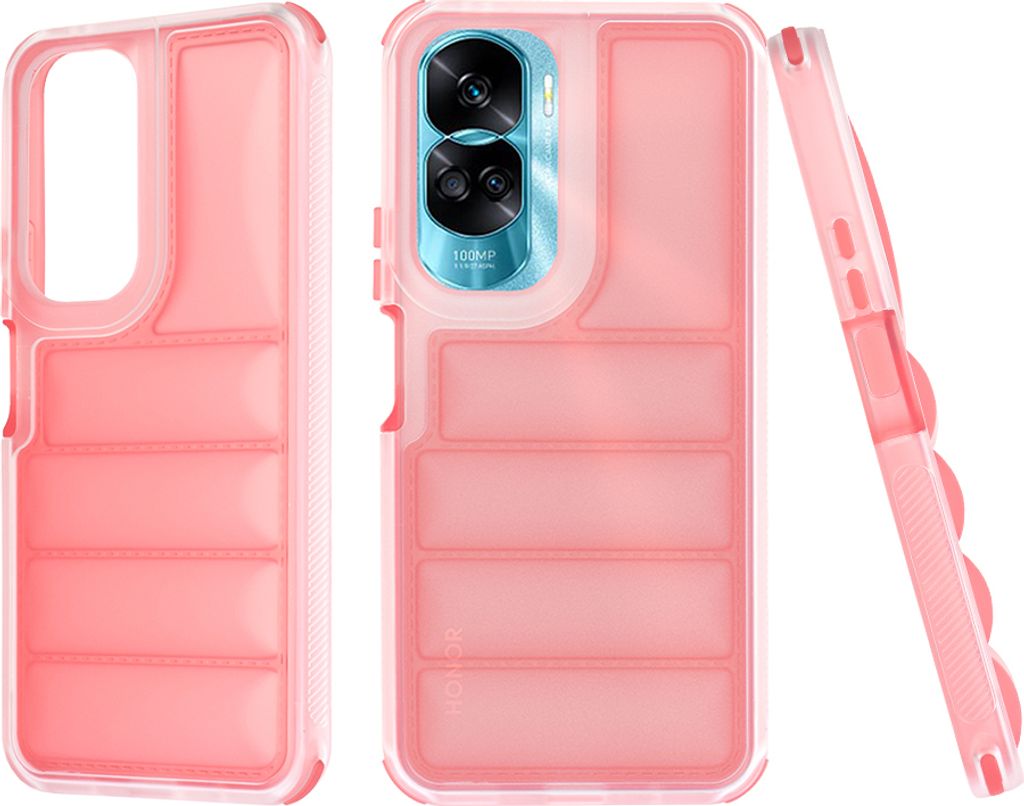 Techsuit Wave Shield Back Cover Hülle für HONOR 90 Lite - Rot