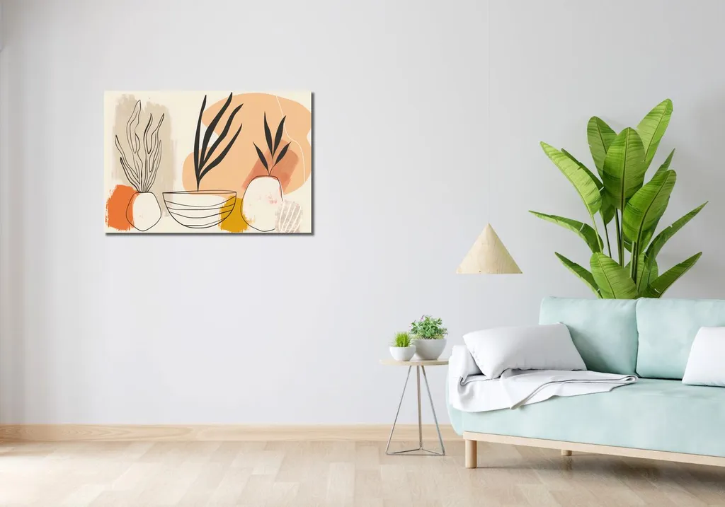 Stampa artistica da parete in stile bohémien, motivo botanico verde, stampa su tela minimalista con foglie tropicali, decorazione per la casa, camera da letto, soggiorno, bagno, cucina, ufficio, opera