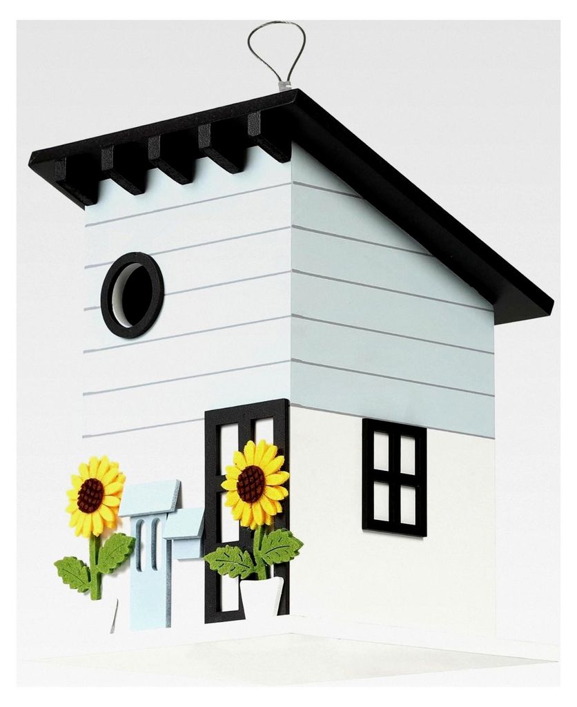Vogelhaus zum Aufhängen - Nistkasten im Landhausstil für kleine Vögel, dekoratives Vogelhäuschen für Garten, Balkon und Terrasse mit 33 mm Ein...