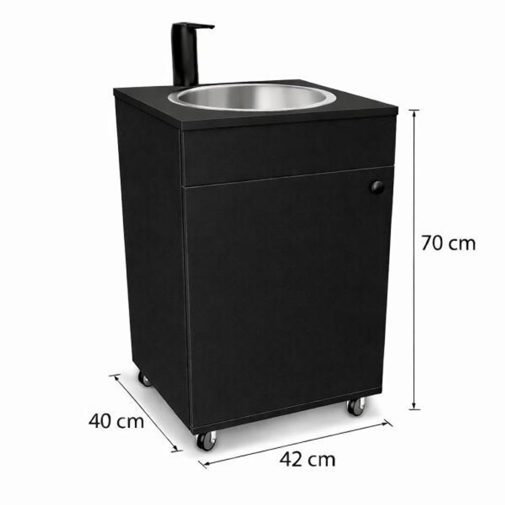 Mobiles Waschtisch Waschstation Littleblack mit Batterie Produktbild 
