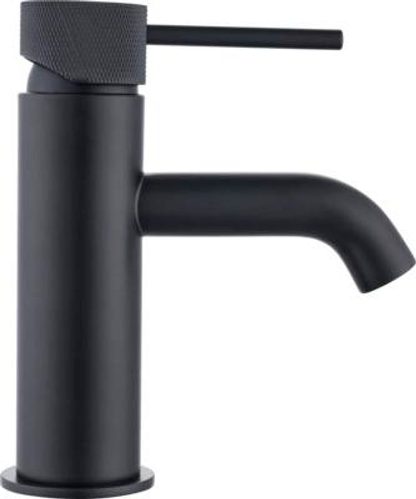form&style Waschtischarmatur KUDA S schwarz matt mit Push-Open-Ablaufventil