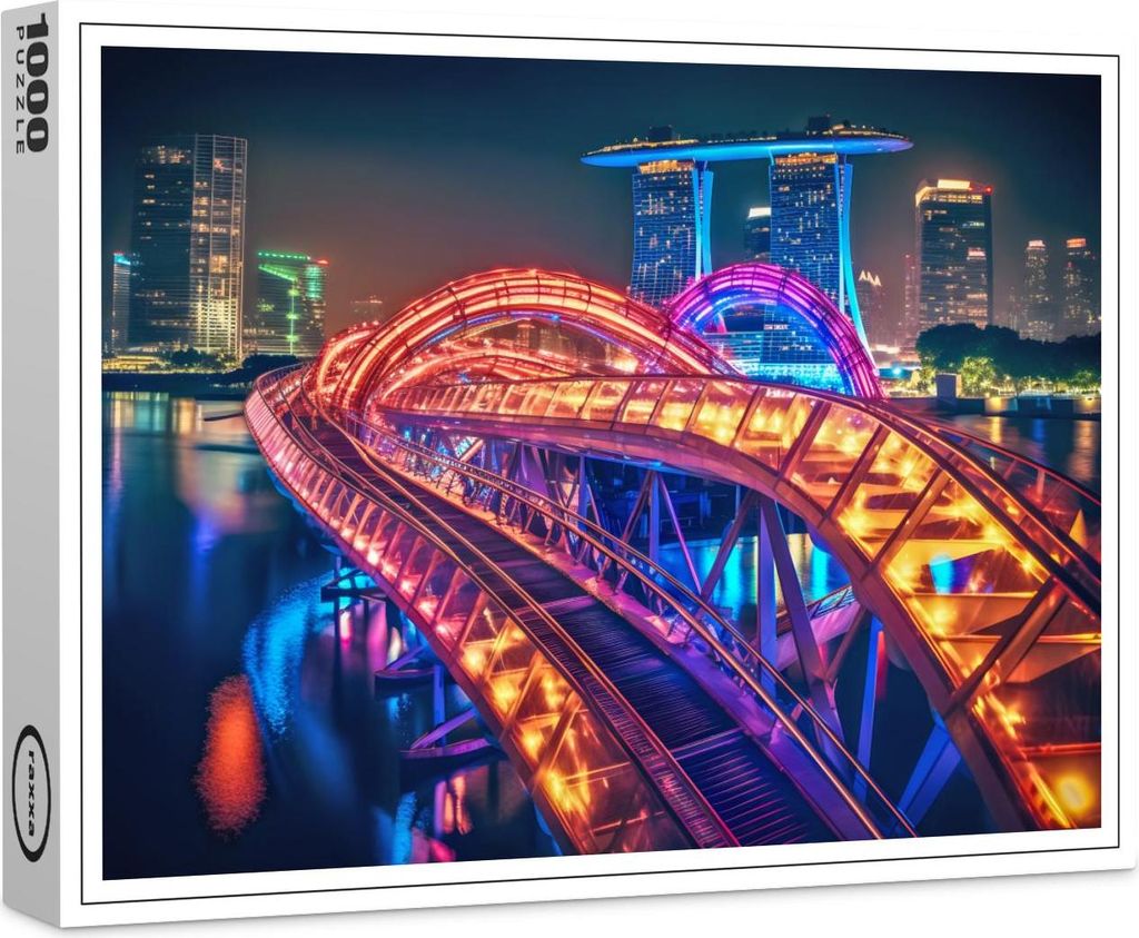 raxxa Premium-Puzzle "Helix Bridge Singapur", 1000 Teile