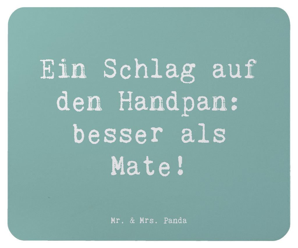 Mr. & Mrs. Panda Mauspad Spruch Handpan Zauber - Meeresbrise - Geschenk, Musiker, Klangschalen, Kreatives Musizieren, Musik, Meditation, Mouse Pad,...
