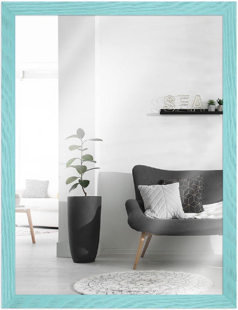 MendeFrames Wandspiegel H300 Klassisch 50x65 cm türkis