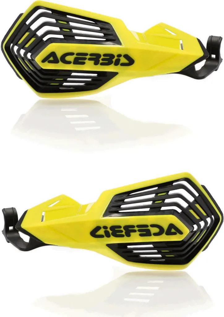 Acerbis K-Future yks protège-mains moto ouverts jaune et noir