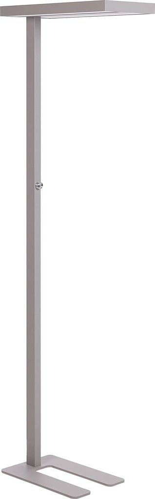 BELIANI LED-Stehlampe Silber Metall 197 cm mit Knopf Dimmschalter Drehdimmer Langes Kabel Bogenlampe Industrie Wohnzimmer Ausstattung Beleuchtung