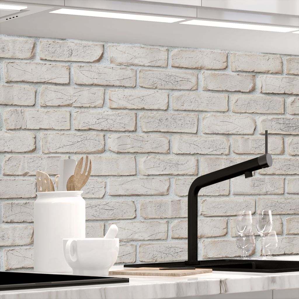 Küchenrückwand selbstklebend Matt-Optik - GEKALKTE WAND - Produktbild 