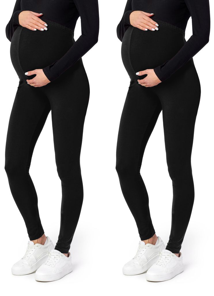 Be Mammy Lange Umstandsleggings aus Viskose BE-02 2er Pack Produktbild 
