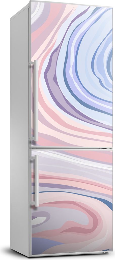 Tulup Kühlschrankdekoration - 70x190 cm - Aufkleber auf dem Kühlschrank - abstrakte Wellen