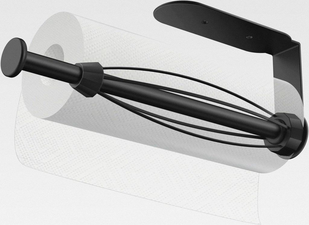 Küchenrollenhalter Ohne Bohren, Einhand Tearable Paper Towel Holder für Küche/Badezimmer, Selbstklebend(Gewichtswiderstand ≤1 kg) und Bohrbare...