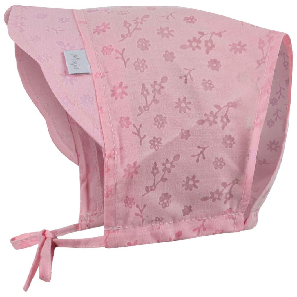 Erstlingmütze Mädchen Baby Sommermütze Schirmmütze Kopftuch Schild Blumen, Rosa, Gr. 36