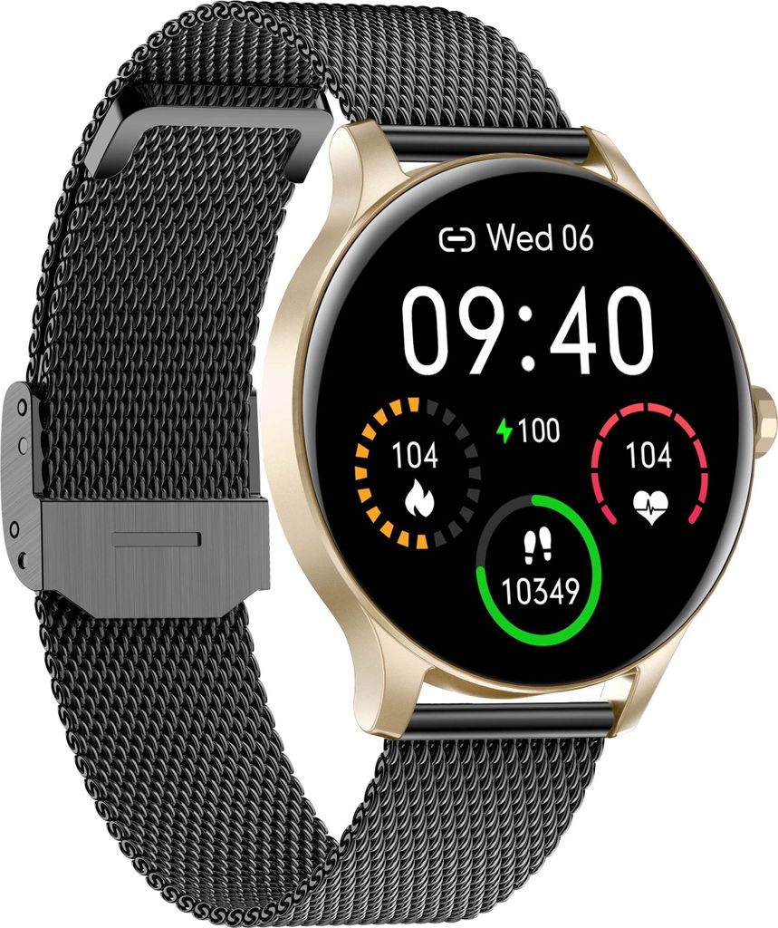 Smartwatch Garett Classy gold-black steel Produktbild 