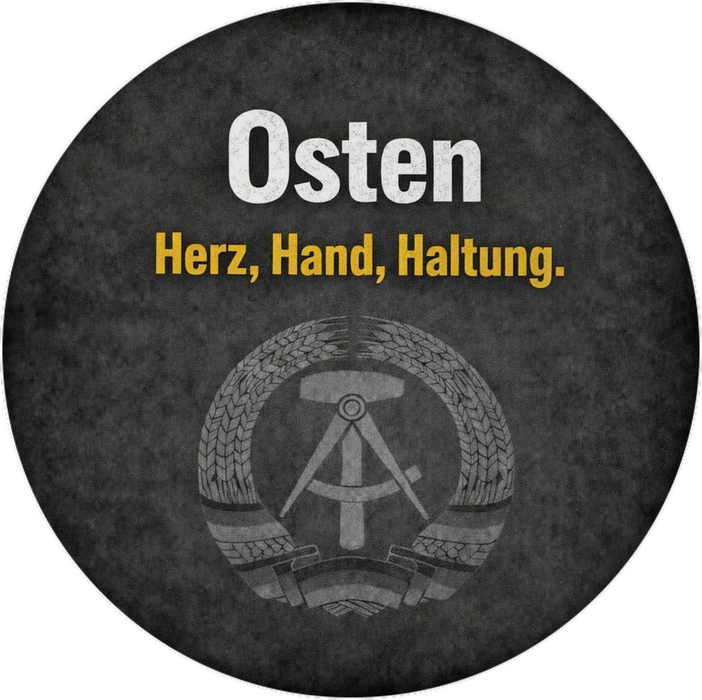 DDR-Stolz Magnet - Herz, Hand, Haltung
