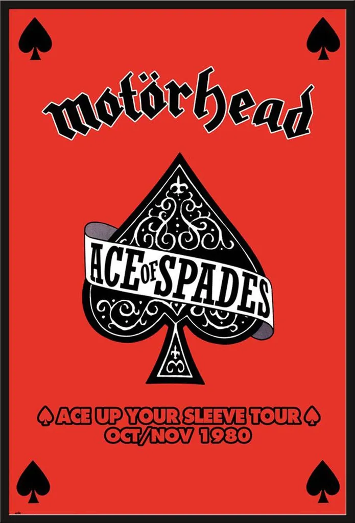 Cadre Noir Shinsuke® pour Affiche Motorhead - Tournée 1980's